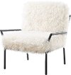 White Faux Fur Accent Chair - Royal