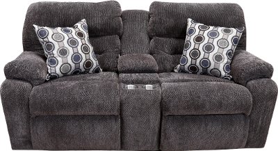 Chocolate Brown Power Reclining Loveseat - Tribute