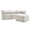 1620961 4 Piece Gray Patio Sectional and Ottoman - Big Joe Lux