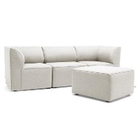 1620961 4 Piece Gray Patio Sectional and Ottoman - Big Joe Lux