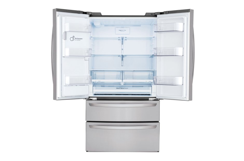 LMXS28626S LG 27.8 cu ft 4 Door French Door Smart Refrigerator - 36 W Fingerprint Resistant Stainless Steel-3
