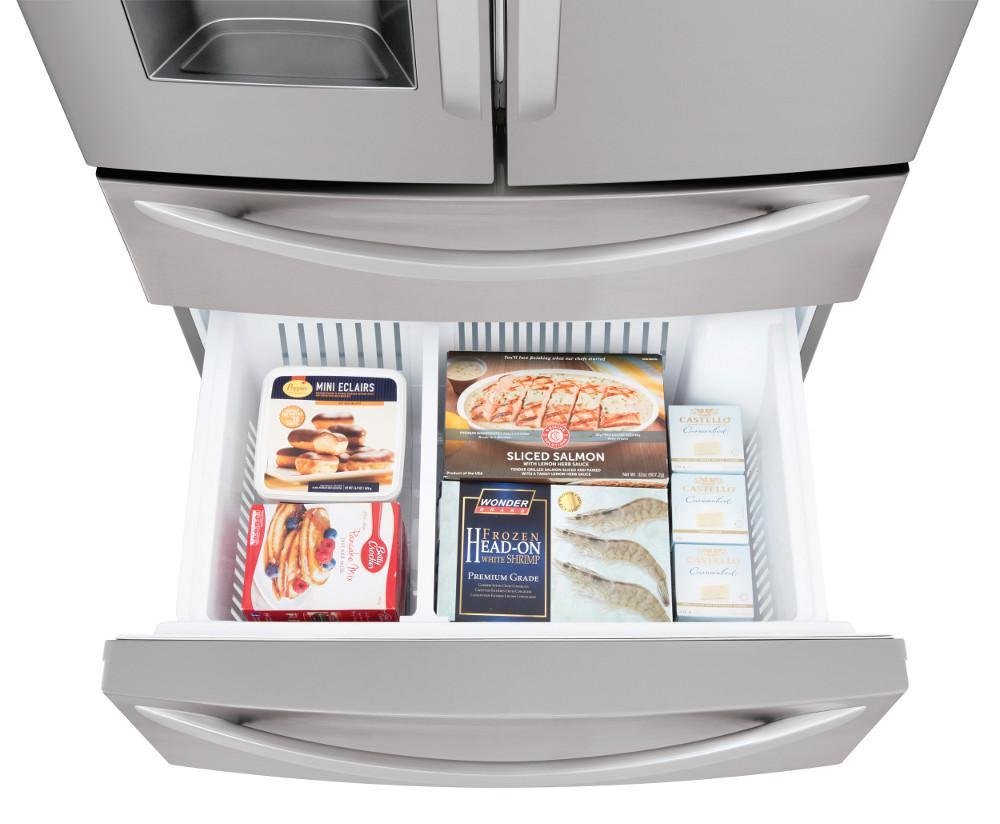LMXS28626S LG 27.8 cu ft 4 Door French Door Smart Refrigerator - 36 W Fingerprint Resistant Stainless Steel-5