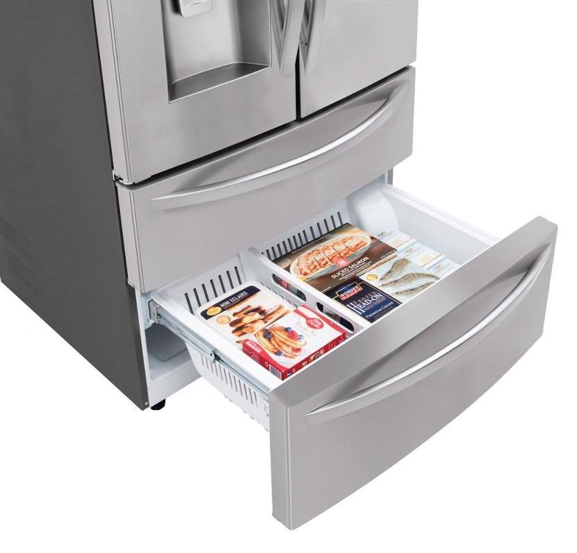 LMXS28626S LG 27.8 cu ft 4 Door French Door Smart Refrigerator - 36 W Fingerprint Resistant Stainless Steel-7