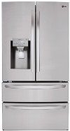 LMXS28626S LG 27.8 cu. ft. 4 Door French Door Smart Refrigerator - 36 Inch Stainless Steel