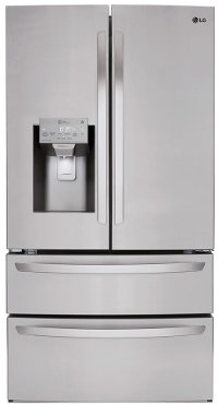 LMXS28626S LG 27.8 cu. ft. 4 Door French Door Smart Refrigerator - 36 Inch Stainless Steel