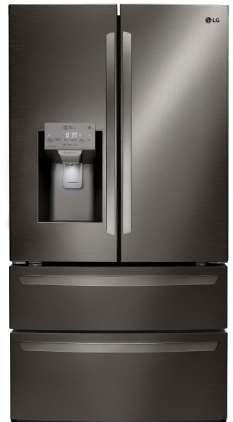 LMXS28626D LG 27.8 cu ft 4 Door French Door Smart Refrigerator - 36 W Black Stainless Steel-1