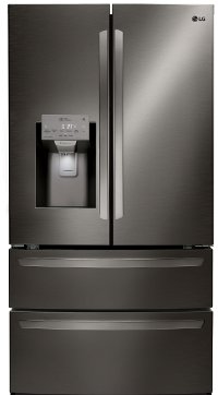 LMXS28626D LG 27.8 cu. ft. 4 Door French Door Smart Refrigerator - 36 Inch Black Stainless Steel