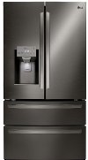 LMXS28626D LG 4-Door French Door Refrigerator - 36 Inch Black Stainless Steel-1