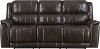 Gray Leather-Match Power Reclining Sofa - Hearst-1