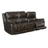 Gray Leather-Match Power Reclining Sofa - Hearst-3