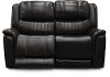Chocolate Brown Leather-Match Power Reclining Loveseat - Hearst