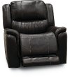 Chocolate Brown Leather-Match Power Recliner - Hearst