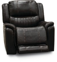 Chocolate Brown Leather-Match Power Recliner - Hearst