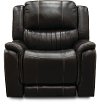 Chocolate Brown Leather-Match Power Recliner - Hearst-3
