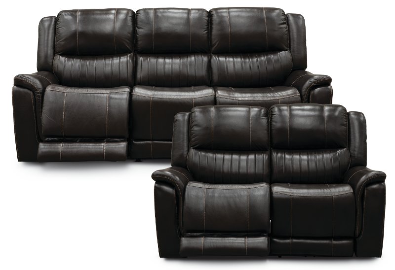 Brown Leather Match Power Reclining Living Room Set Hearst Rc Brown Leather Match Power Reclining Living Room Set Hearst