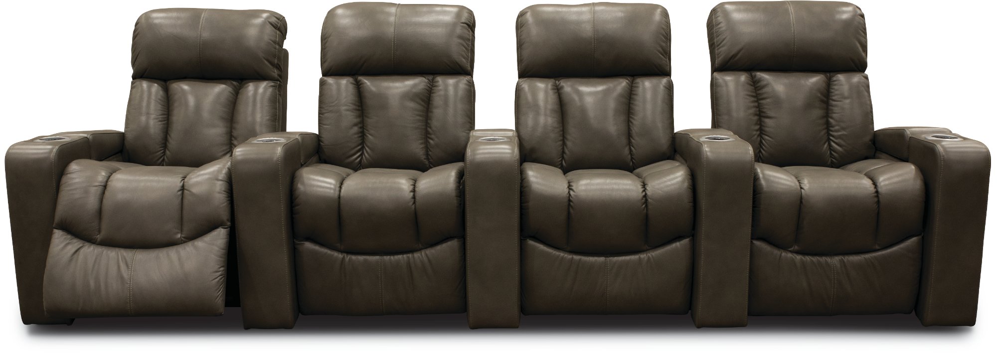 Alfresco Shadow Gray 4 Piece Power Home Theater Seating - Paragon-1