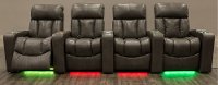 Alfresco Shadow Gray 4 Piece Power Home Theater Seating - Paragon-3