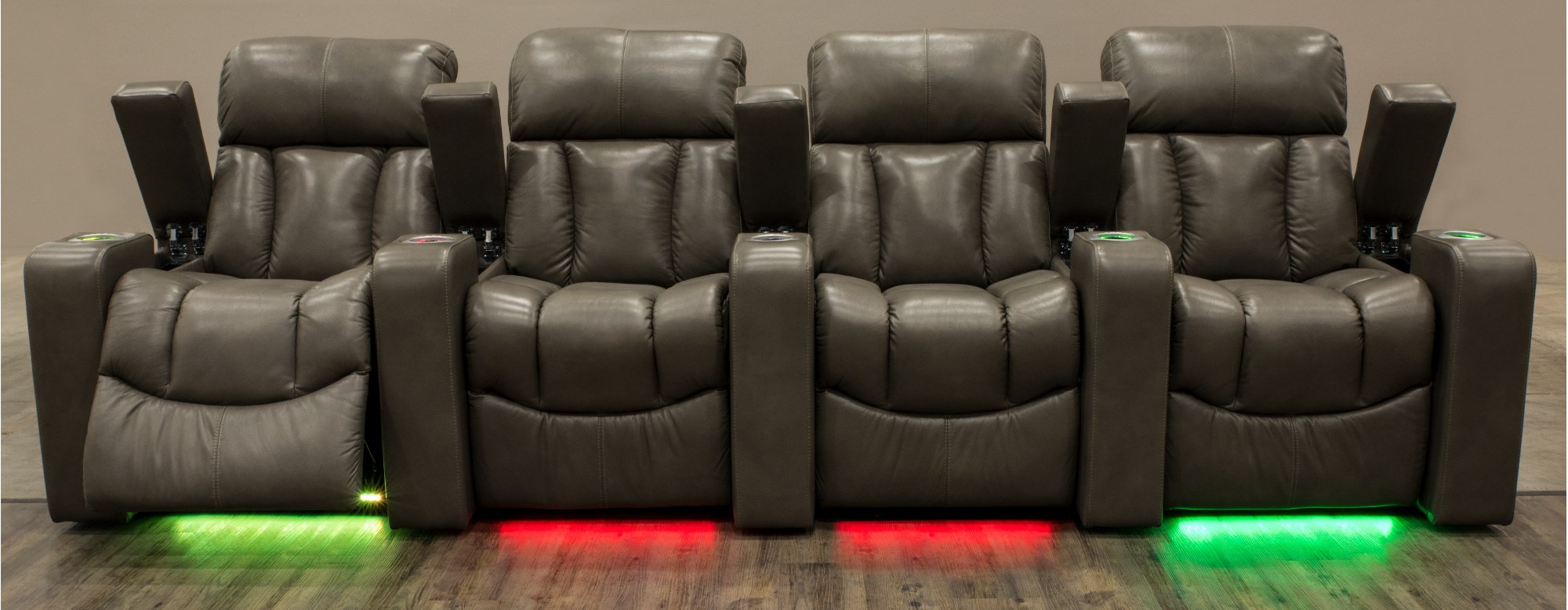 Alfresco Shadow Gray 4 Piece Power Home Theater Seating - Paragon-4