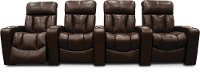 Alfresco Fudge Brown 4 Piece Power Home Theater Seating - Paragon