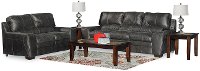 Contemporary Gray 5 Piece Living Room Set - Caruso
