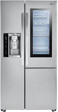 LSXS26396S LG Side by Side Refrigerator with InstaView Door-in-Door - 36 Inch Stainless Steel