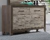 Clearance Contemporary Two-Tone Walnut Dresser - Jaren