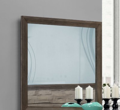 Contemporary Walnut Mirror - Jaren