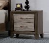 Clearance Contemporary Two-Tone Walnut Nightstand - Jaren