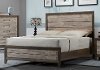 Contemporary Two-Tone Walnut Queen Size Bed - Jaren