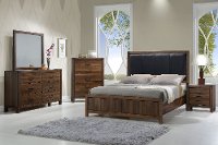 Modern Rustic Brown 4 Piece California King Bedroom Set - Belmont
