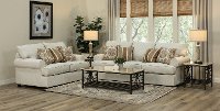 Casual Classic Linen 7 Piece Living Room Set - Alison