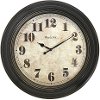 Clearance Chestnut Brown 24 Inch Round Wall Clock
