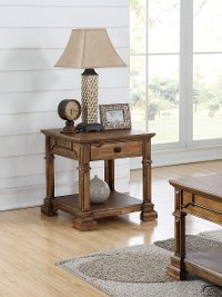 Barclay Rustic Brown End Table-1
