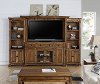4 Piece Rustic Brown Entertainment Center - Barclay