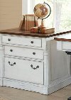 Cherry Brown and White 3 Drawer Lateral File Cabinet - Durham