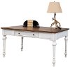 White and Cherry Brown Writing Desk - Durham