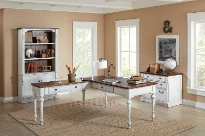 Brown and White Return for Writing Desk - Durham