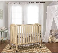 French White 3-in-1 Folding Portable Crib