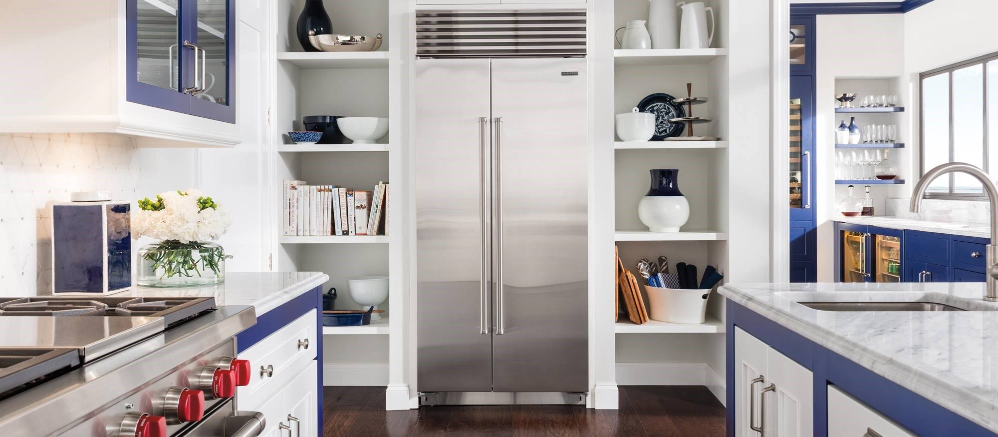 BI-36S/S/TH Sub-Zero 36 Inch Classic Side by Side Smart Refrigerator - 20.6 cu. ft., Stainless Steel, Tubular Handle-2