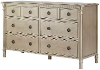 Antique Bronze 6-Drawer Double Dresser - Julienne -3