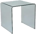 Bent Glass End Table - Clarity