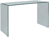 Bent Glass Sofa Table - Clarity