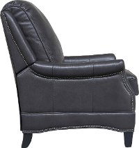Wrenn Gray Leather Power Recliner - Ashebrooke-4
