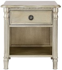 Antique Bronze 1-Drawer Nightstand - Julienne