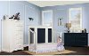 White/ Distressed Navy 5 in-1 Convertible Crib - Parker -2