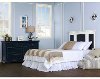 White/ Distressed Navy 5 in-1 Convertible Crib - Parker -3