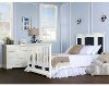 White/ Distressed Navy 5 in-1 Convertible Crib - Parker -4
