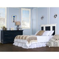 White/ Distressed Navy 5 in-1 Convertible Crib - Parker -3