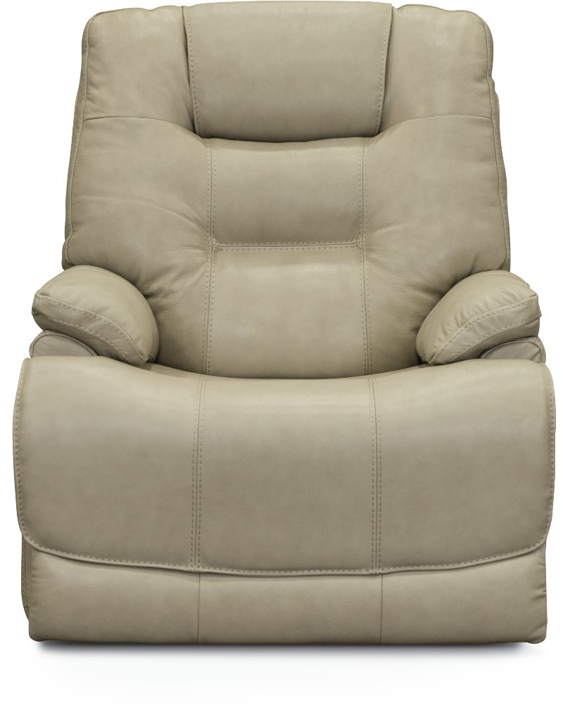 Glacier Cream Leather Match Lay Flat Power Recliner Bonanza Rc Glacier Cream Leather Match Lay Flat Power Recliner Bonanza