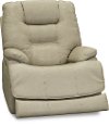 Glacier Cream Leather-Match Lay-Flat Power Recliner - Bonanza-2